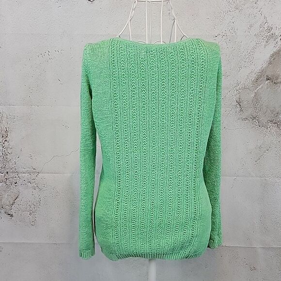 Rachel Zoe green multi knit sweater Women's Size S - Picture 7 of 12